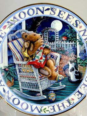 Limited Edition Plate Teddy Bear Royal Doulton Moonlight Blessing 1993